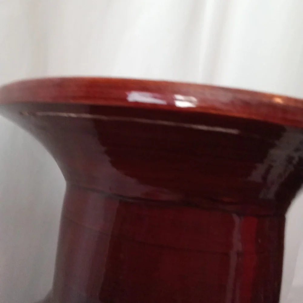 Target Bamboo Floor Vase Burgundy Red Lacquered Gloss Large 18 inch ID67412-0013